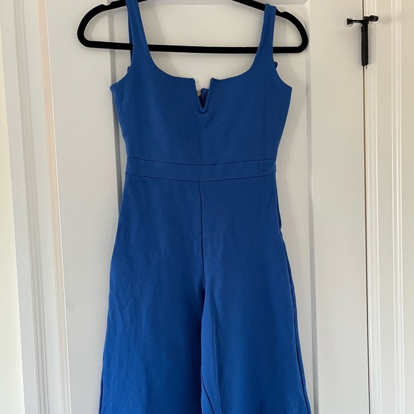 royal blue v cut jumpsuit flair leg - Picture 2 of 2